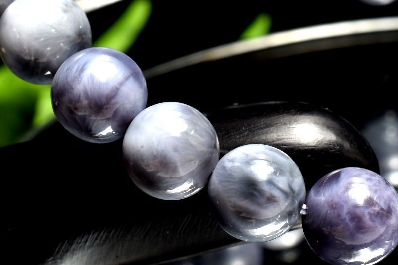 １点物 AAA 人気アイテム パープルラリマー 7.5mm ブレスレット パワーストーン 天然石 _MA8390