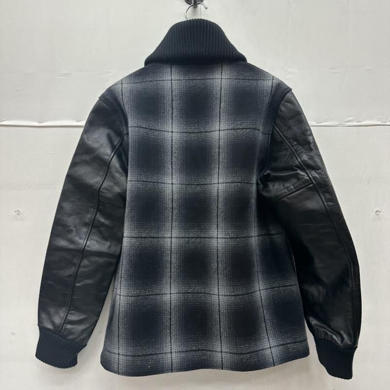 INDIAN インディアン ジャケット 上着 ジャンパー ブルゾン 袖 レザー 切替 ブレード チェック アワード ジャケット IM12322
