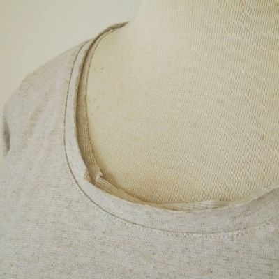 asana ヘンプコットン 厚手 フレアースリーブ●草木染めライト麻墨グレー asana ヘンプコットン 厚手 フレアースリーブ○草木染めライト麻墨