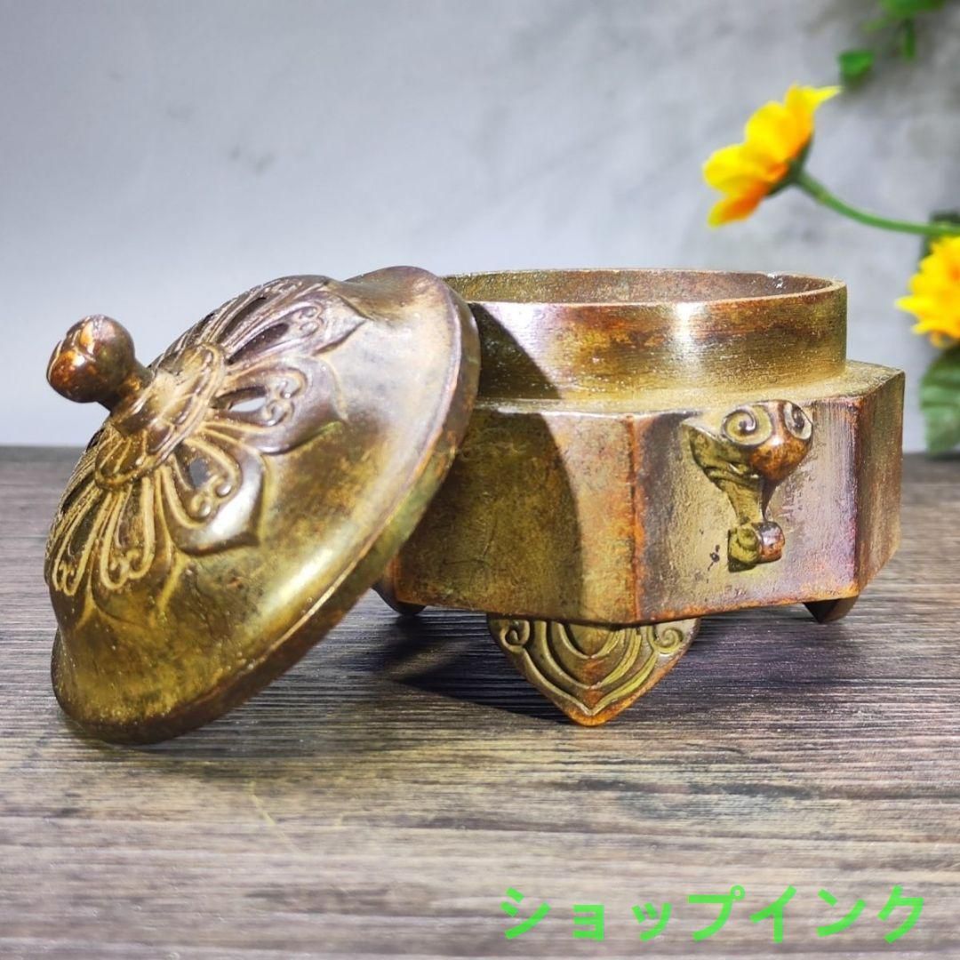 宣徳炉 銅製 工芸品 美術品 置物 八方招財香炉 宣徳炉 工芸品 美術品 置物 - メルカリ