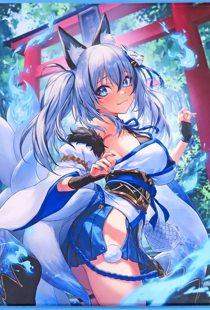 中古】タペストリー 稲荷いろは(初個人ボイスイラスト) B2タペストリー