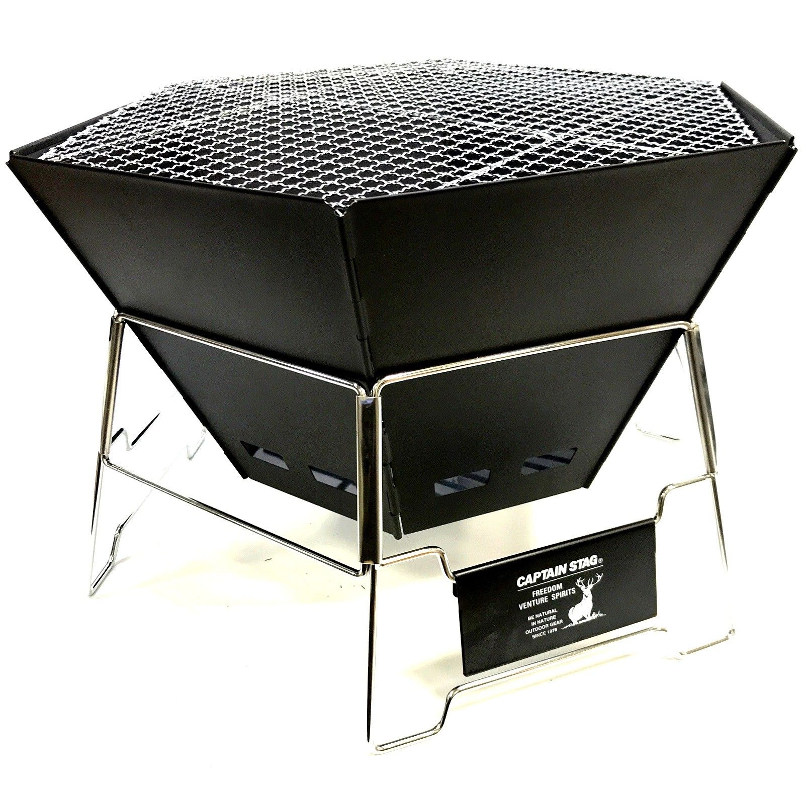 キャプテンスタッグ CAPTAIN STAG ヘキサステンレス ファイアグリル M バーベキューコンロ 焚火台キャンプ BBQ アウトドア TA3507
