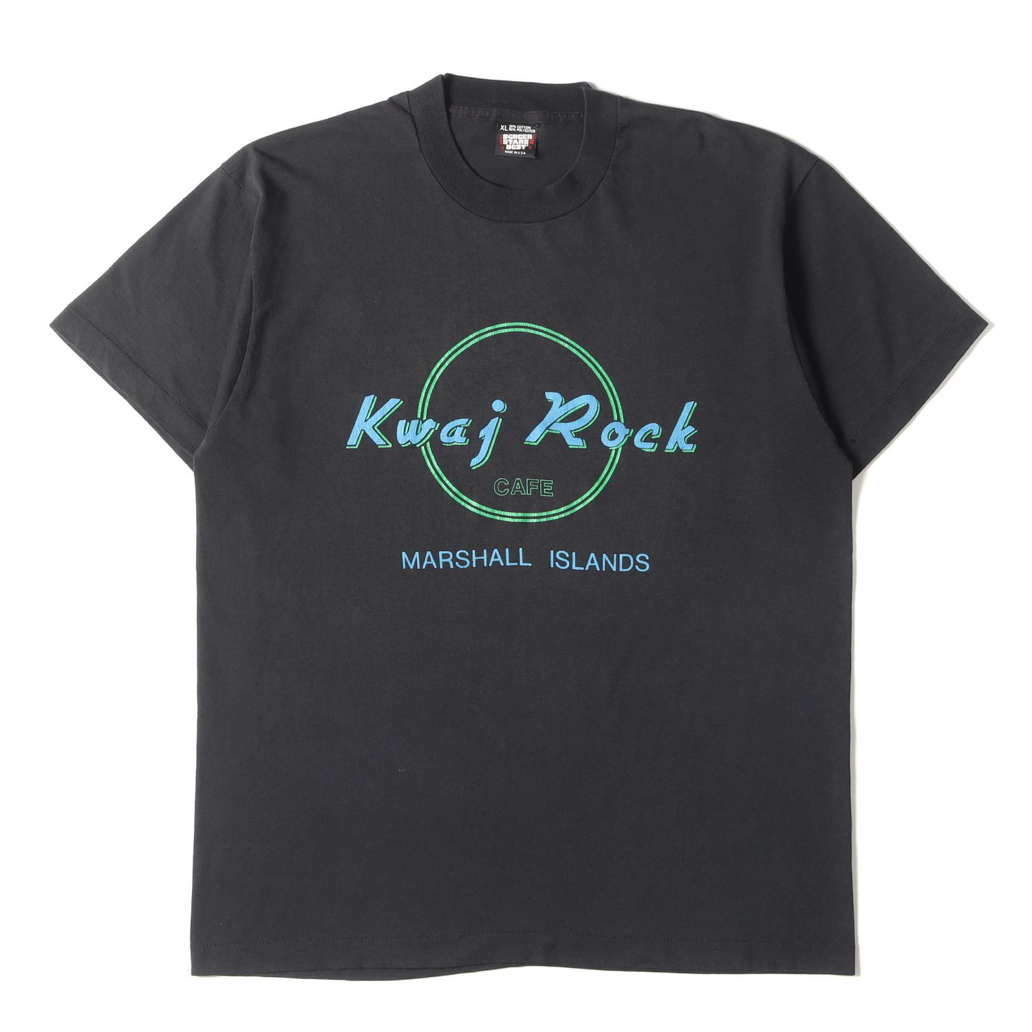 90s Kwaj Rock CAFE ロゴマーク クルーネック 半袖 Tシャツ 90年代 USA