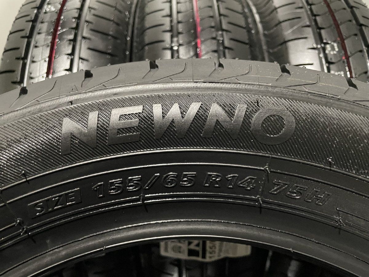 【新品】2024年製 BS BRIDGESTONE NEWNO 155/65R14 75H 14インチ 夏タイヤ 4本 N-BOX スペーシア タント プレオ等　(JRB036)