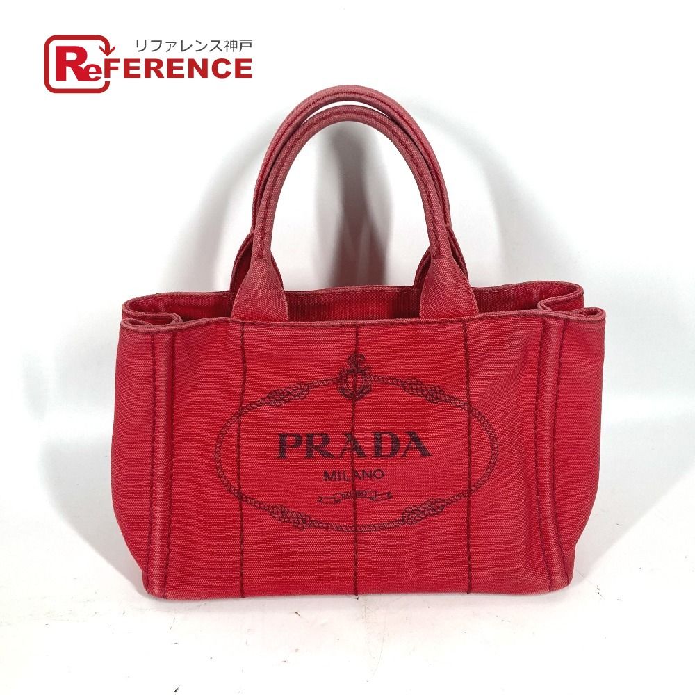 PRADA カナパ レッド ショルダー バッグ キャンバス PRADA カナパ レッド ショルダー バッグ キャンバス PRADA