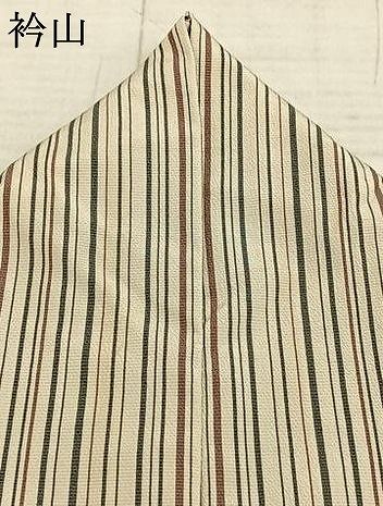 平和屋着物▽本塩沢　単衣　縞　正絹　逸品　AABA7739fy 平和屋着物▽本塩沢 単衣 縞 正絹 逸品 AABA7739fy - メルカリ