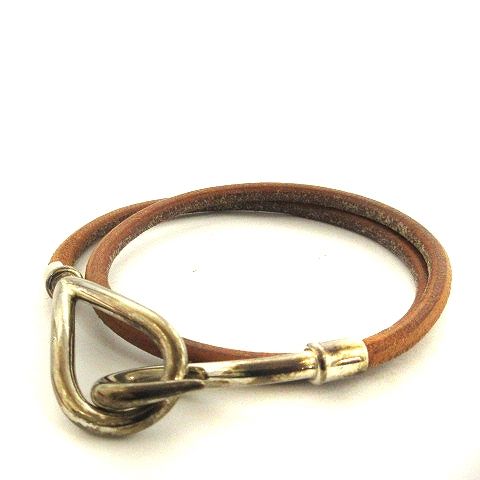 人気ブランドからコーディネートを探す HERMES(エルメス) ブレスレット美品 ダーク レザー ジャンボ ブレスレット、バングル