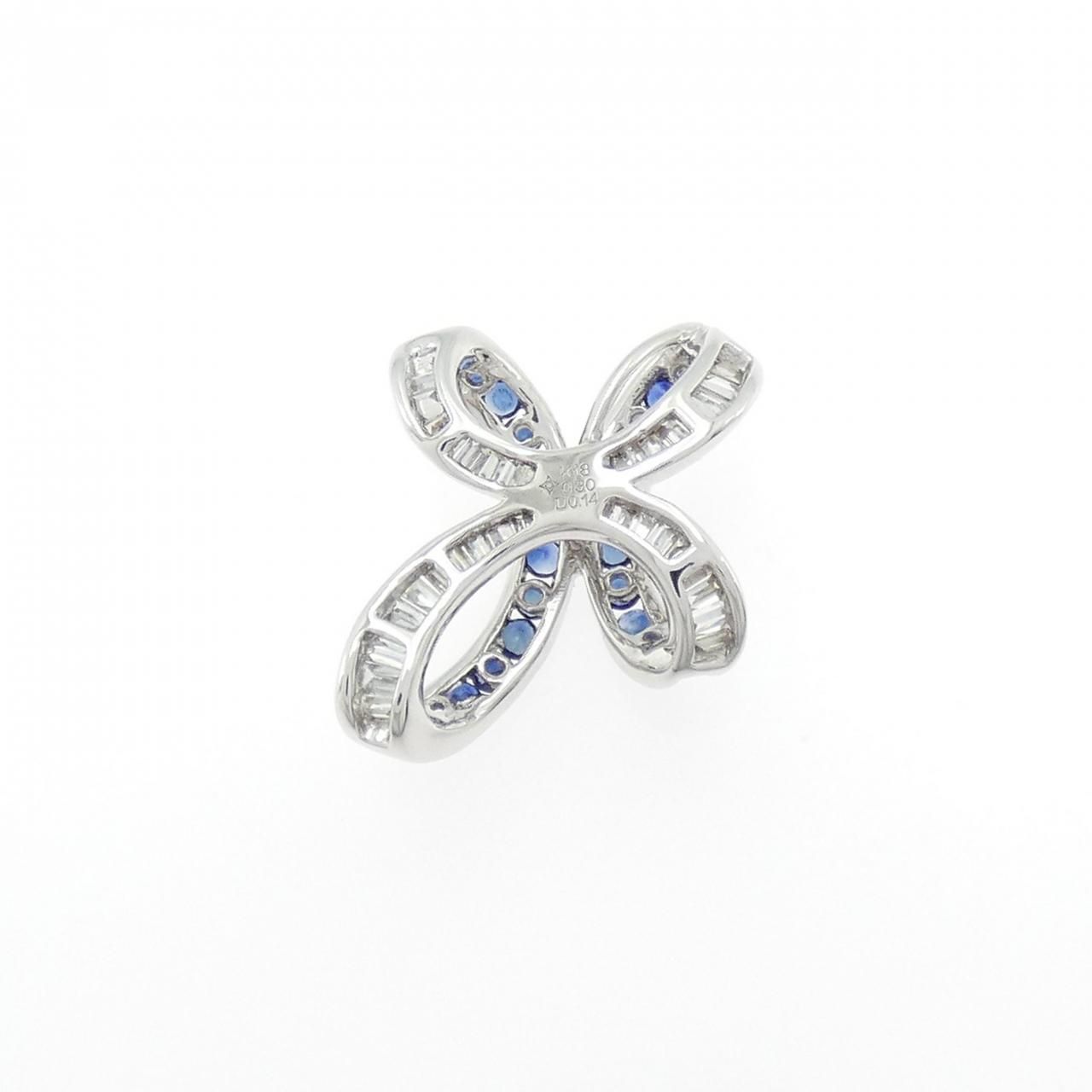 K18WG サファイヤ ペンダント 0.30CT - メルカリ 