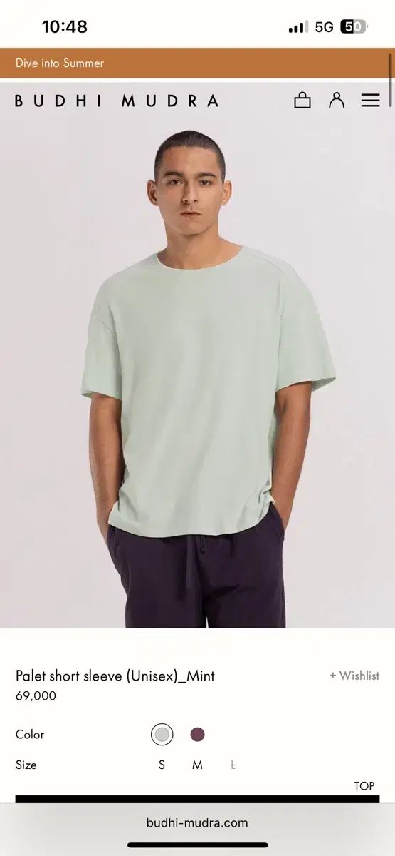 BUDHI MUDRA 半袖Tシャツ palet short sleeve ユニセックス タック