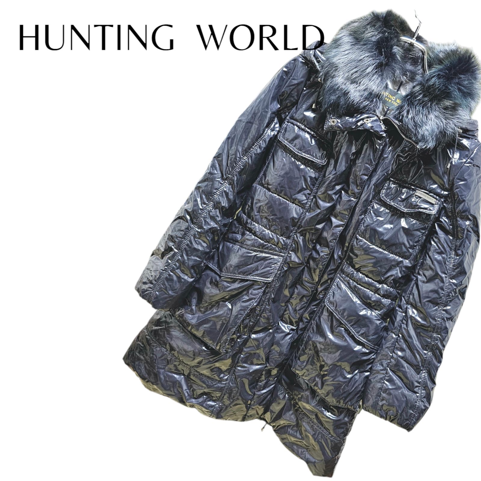 HUNTING WORLD ハンティングワールド レディース アウター ダウンコート 黒 ブラック 0000024KJ - メルカリ