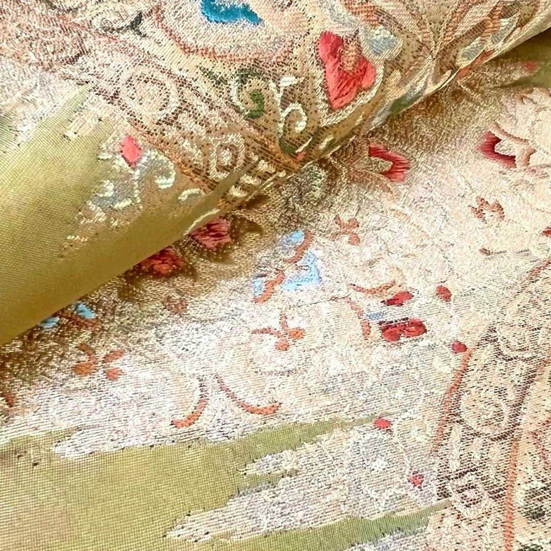 袋帯 美しい華柄模様 金糸 金色 O-3872 - メルカリ 