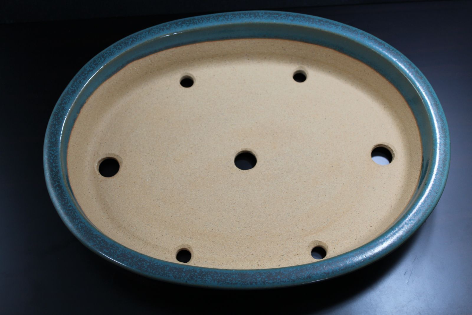盆栽鉢 常滑 黎鳳 楕円鉢 12.7(32.5cm) 緑 織部 TA-73 - メルカリ