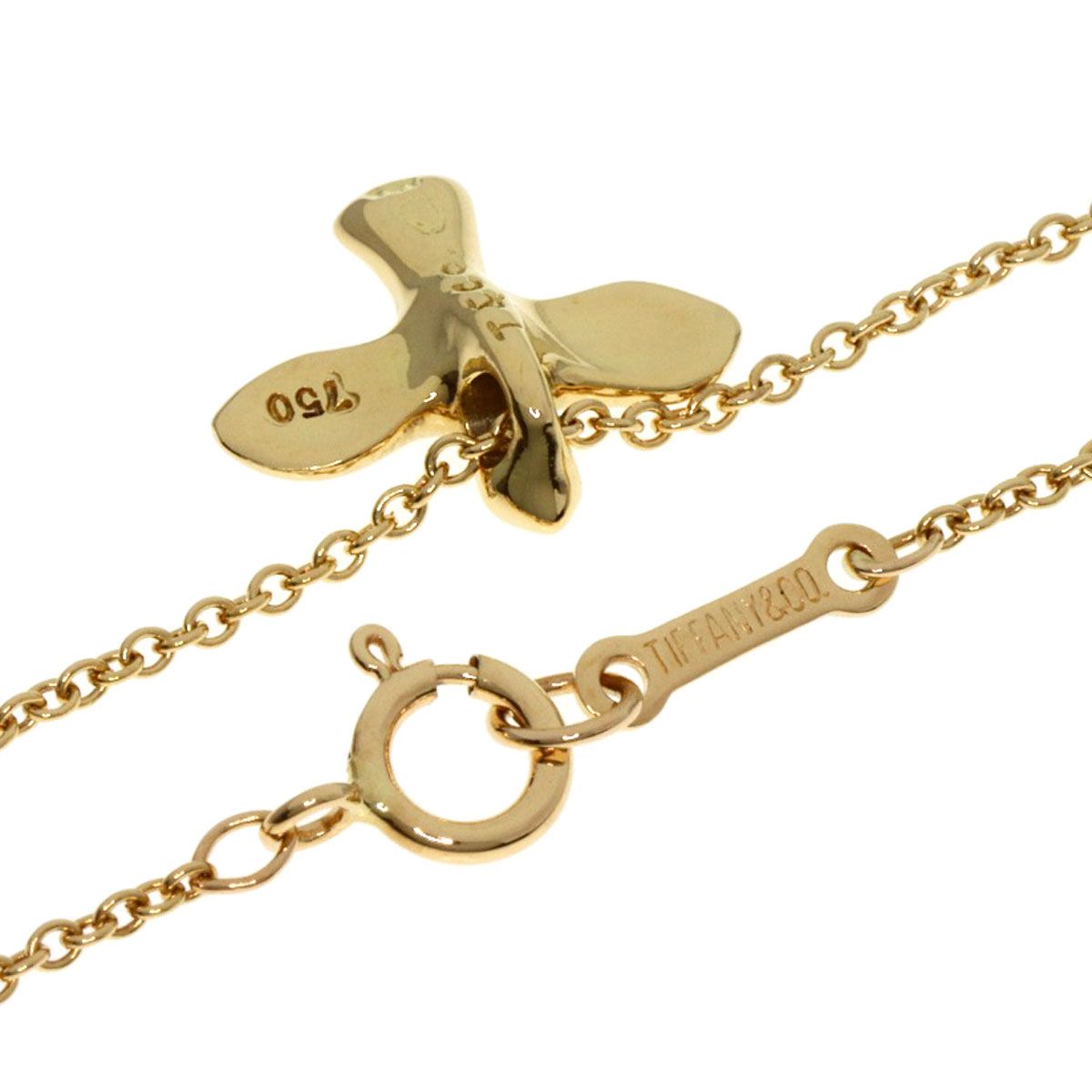 TIFFANY&Co. ティファニー バード クロス ネックレス K18YG レディース 