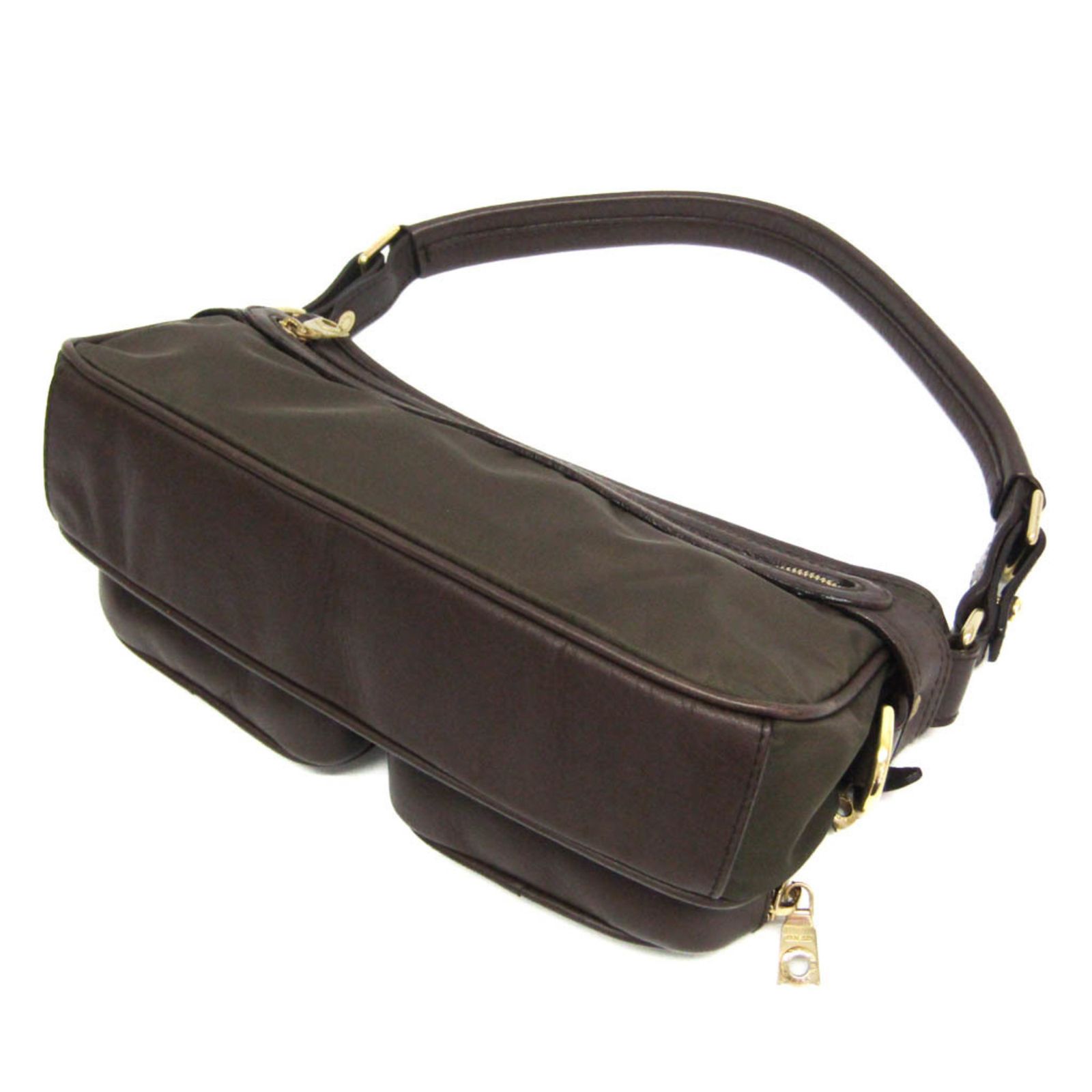 ハンティングワールド ワンショルダーバッグ レザー ナイロン ロゴ金具