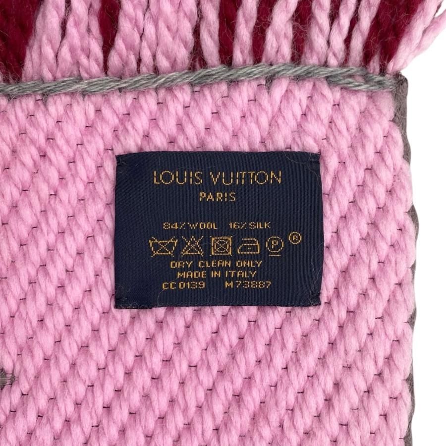 LOUIS VUITTON マフラー ロゴマニア デュオ ピンクM73887