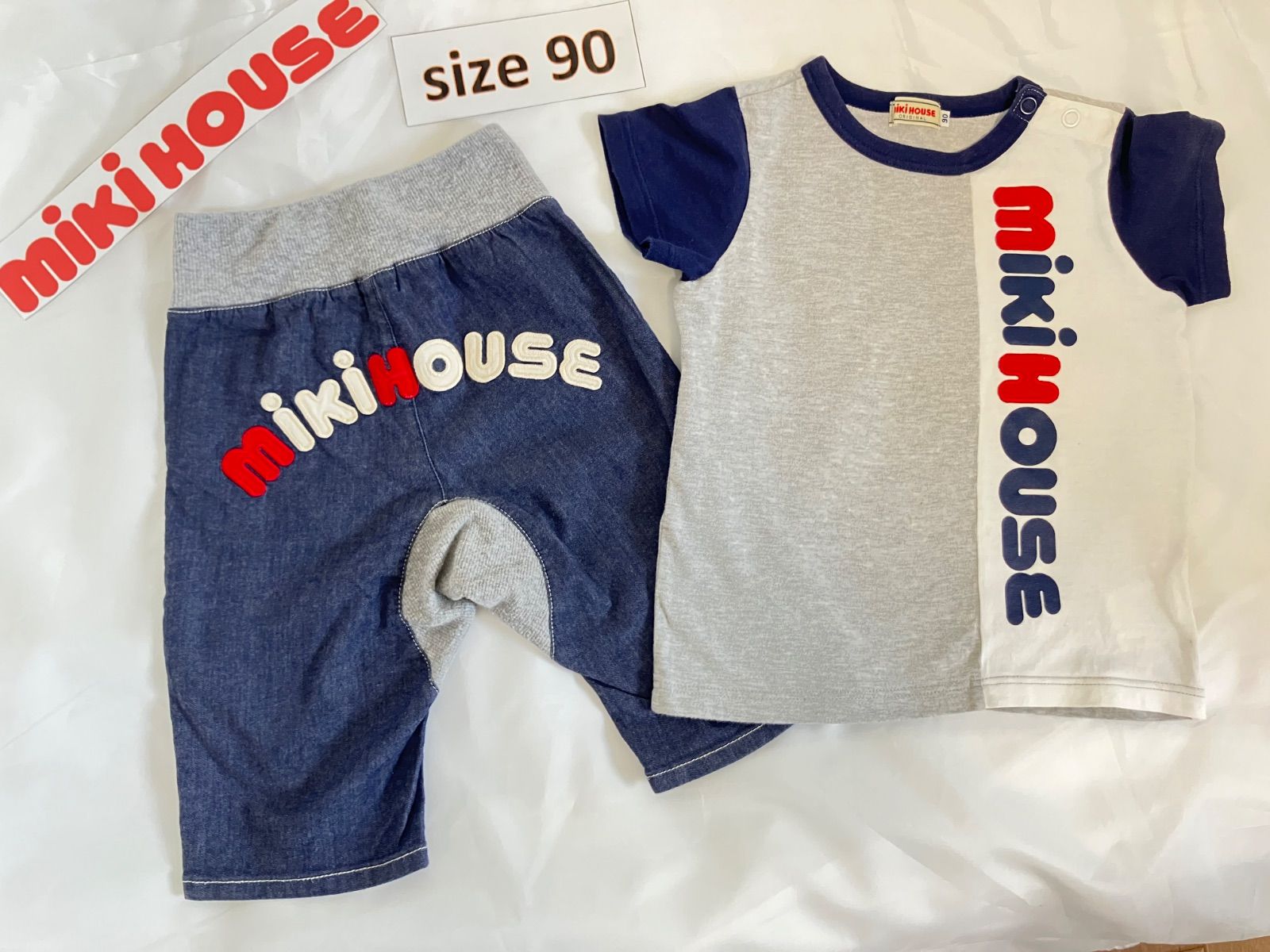 316ミキハウスmikihouse90size ロゴセット - メルカリ