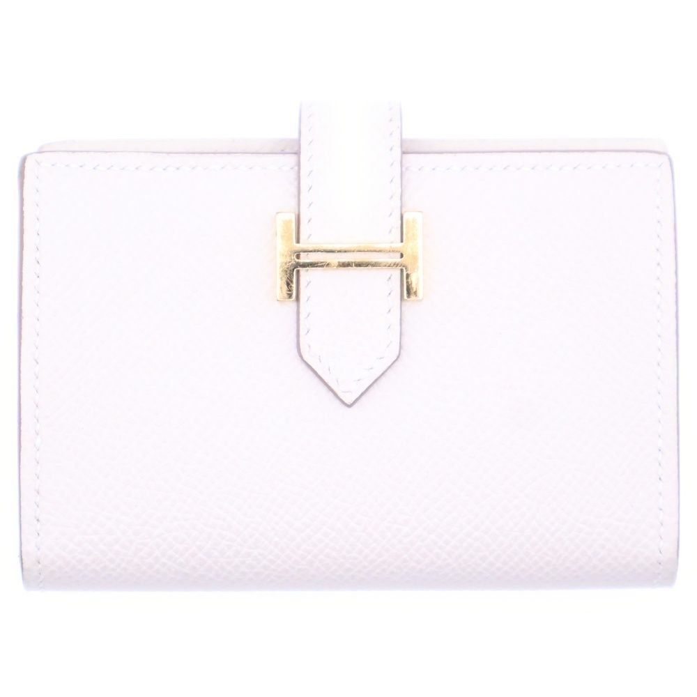 HERMES (エルメス) ベアンミニ クレ エプソン 三つ折り財布 コンパクト  