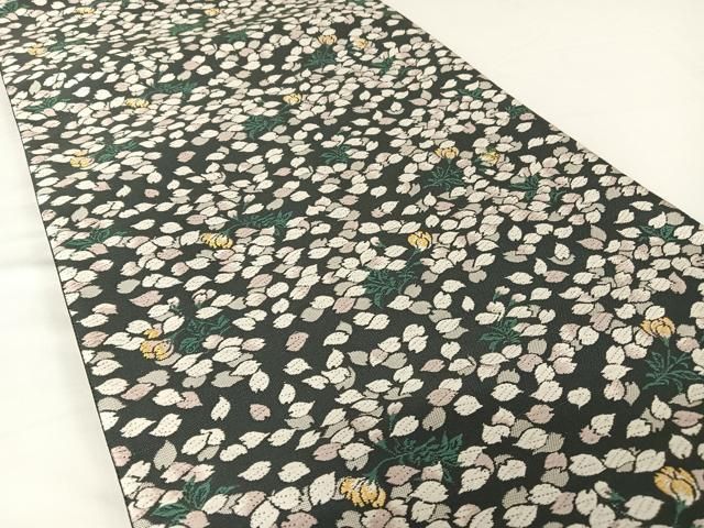 織楽浅野 西陣織 袋帯 未使用品 唐花文様 金糸 銀糸 正絹 六通 平和屋着物○西陣 織楽浅野 六通柄袋帯 唐織 舞花文 金糸 正絹