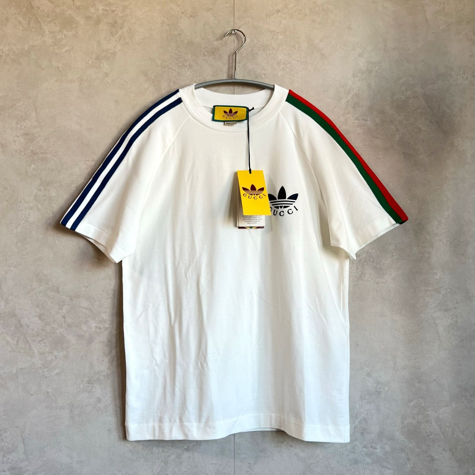 新品箱付き・国内完売商品】adidas x Gucci コラボ Tシャツ - メルカリ