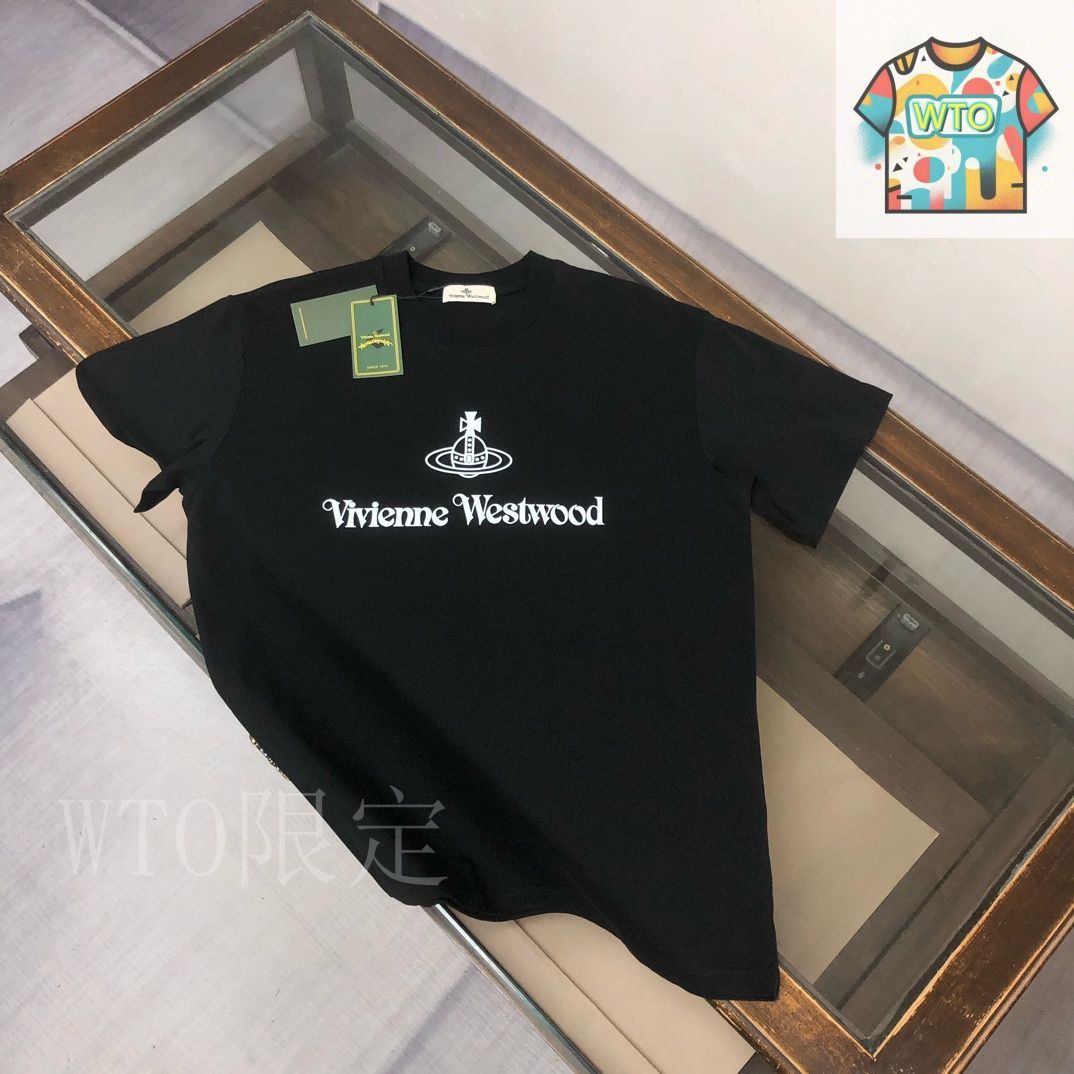 今日特価】Vivienne Westwood 2025 春夏男女兼用丸首 T シャツ-2