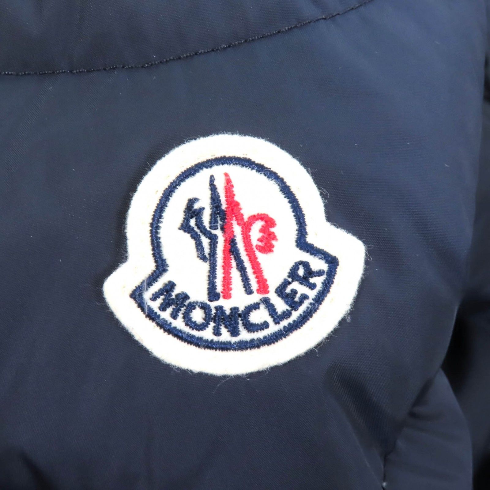 MONCLER ミリエロン ネイビー 0 極美品☆MONCLER モンクレール MIRIELON ロゴワッペン付 ZIP UP