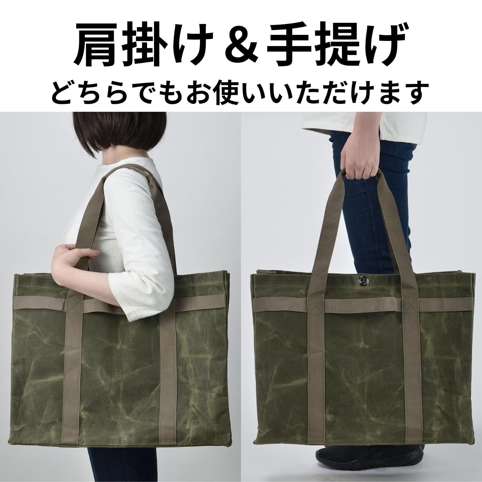 薪バッグ キャンプ 薪ケース アウトドア 鞄 大容量 収納力 撥
