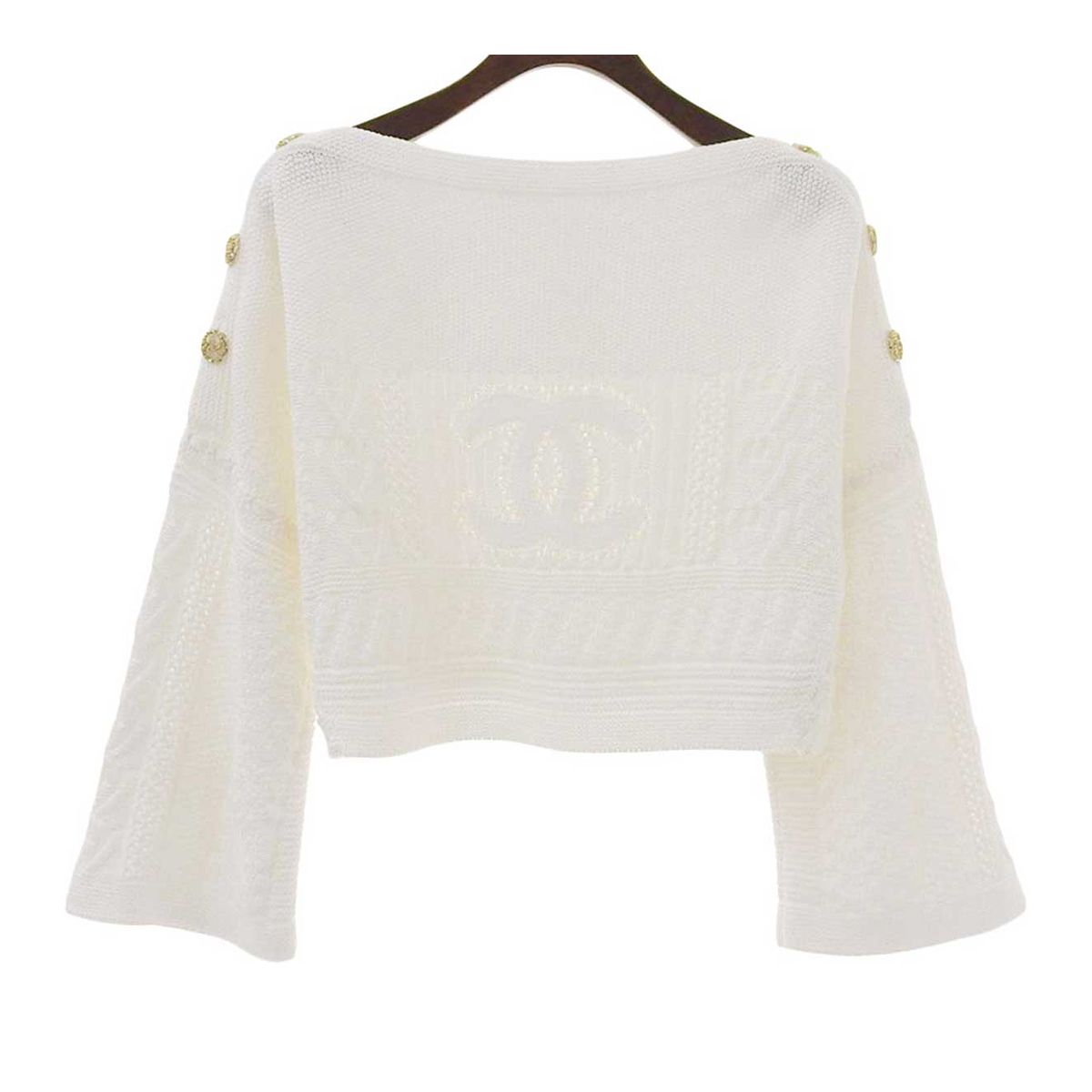 CHANEL - シャネル ココマーク クロップド コットン ニット