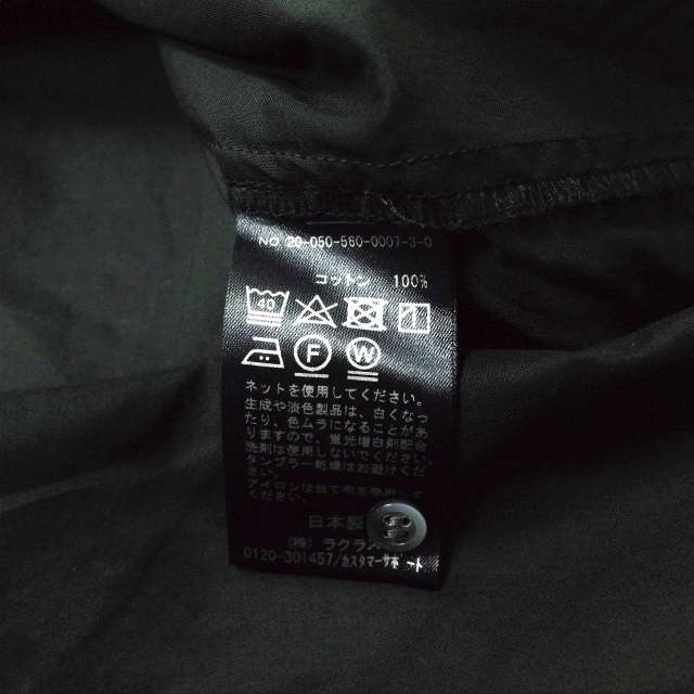 アパルトモン CTN LAWN SHIRTS ブラック アパルトモン CTN LAWN SHIRTS ブラック