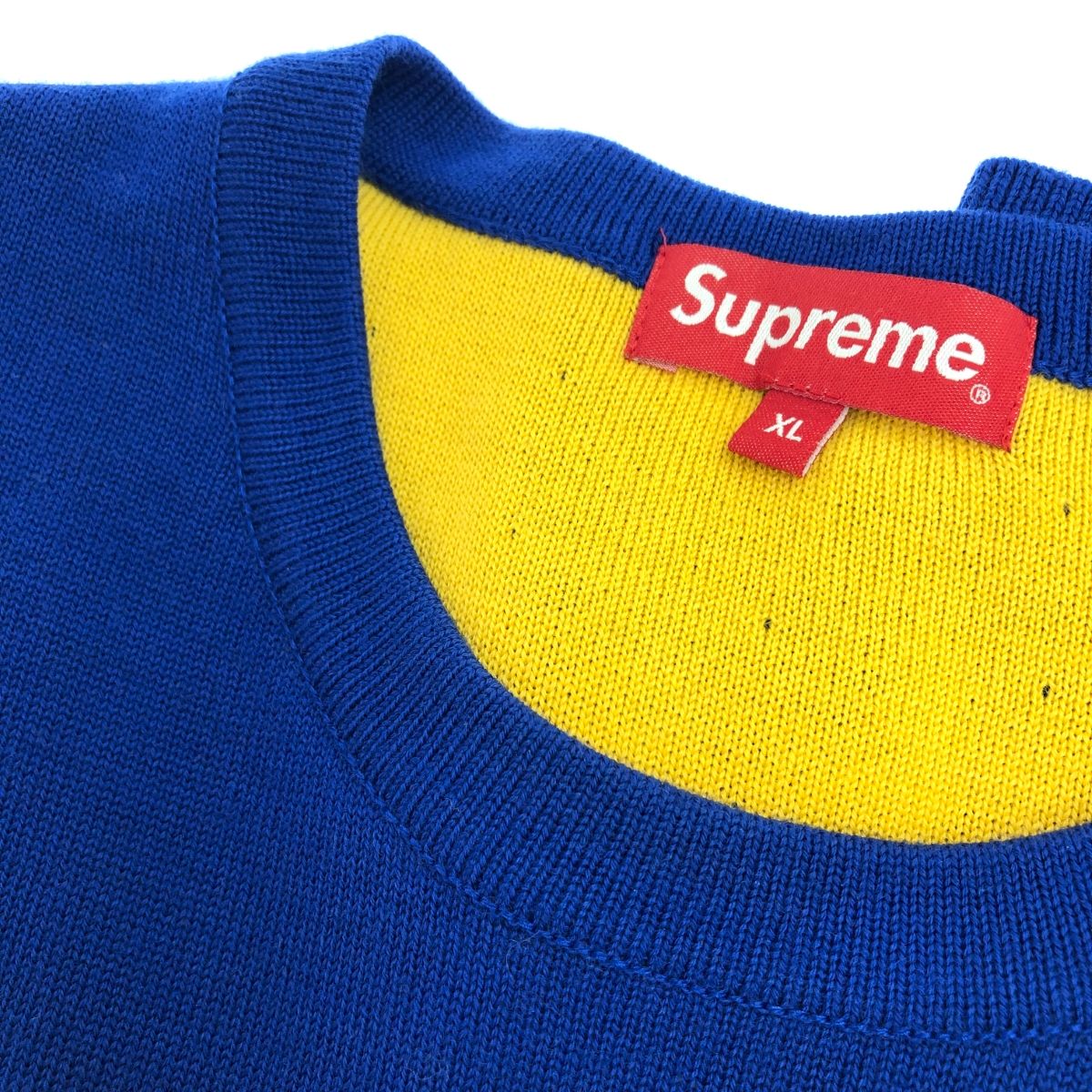 SUPREME シュプリーム Fuck Sweater ニット サイズ:XL ブルー ウール 