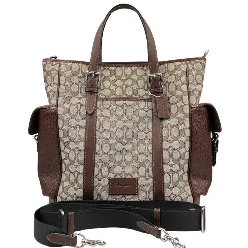 COACH コーチ CR325 シグネチャー スプリント ジャカード トートバッグ ショルダーバッグ