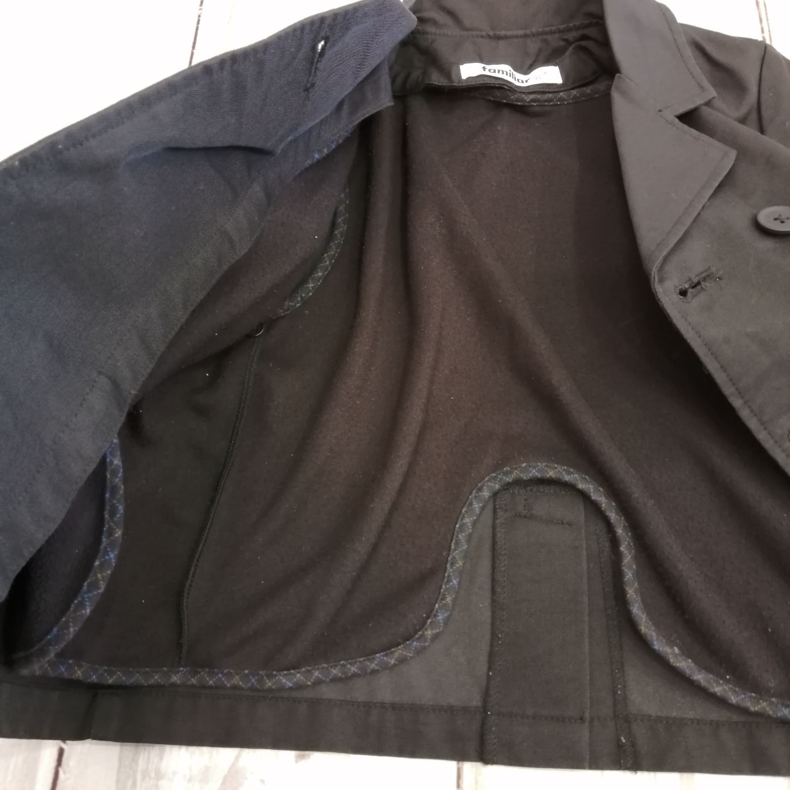 familiar チェック柄 ショートコート 90 familiar チェック柄 ショート