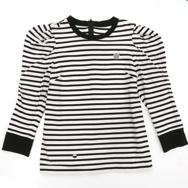 BORDRES at BALCONY◆長袖カットソー/36/コットン/WHT/ストライプ/BD2121-2B-11 BORDRES at BALCONY(ボーダーズアットバルコニー) / 長袖