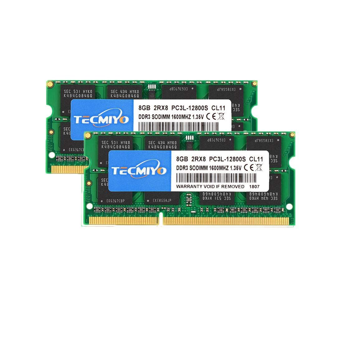 【数量限定】204Pin CL11 8GB×2枚 PC3L-12800 1600 Non-ECC 1600 DDR3L SODIMM（PC3-12800 DDR3 対応 (低電圧) ノートPC用メモリ1.35V テクミヨ