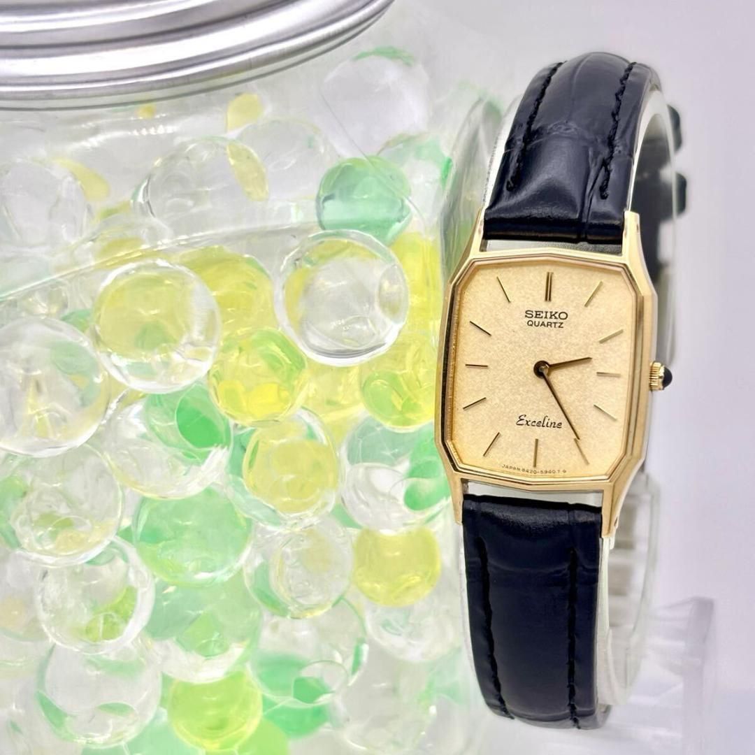 電池 SEIKO セイコー Exceline エクセリーヌ レディース 腕時計 ゴールド ベルト