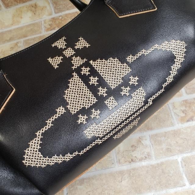 ✨美品 希少 ヴィヴィアンウエストウッド オーブ ステッチデザイン ハンドバッグ ヴィヴィアンウエストウッド ☆ オーブ ステッチデザイン レザー
