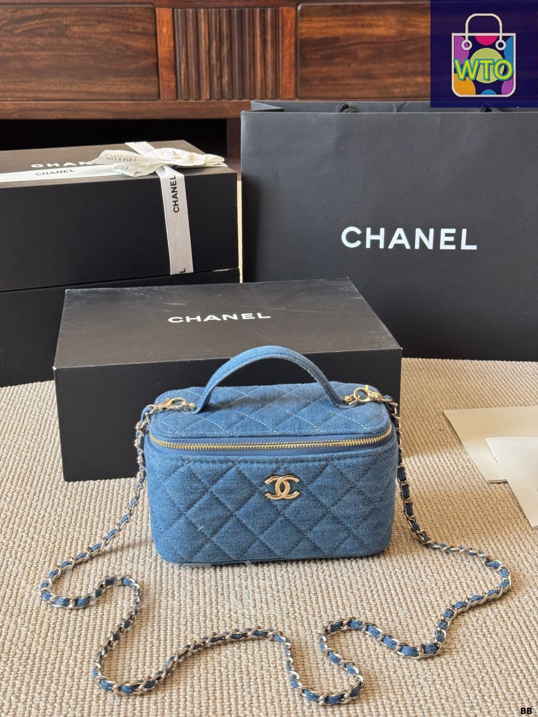 今日特価】Vintage Chanel デニム ボックスバッグ - メルカリ
