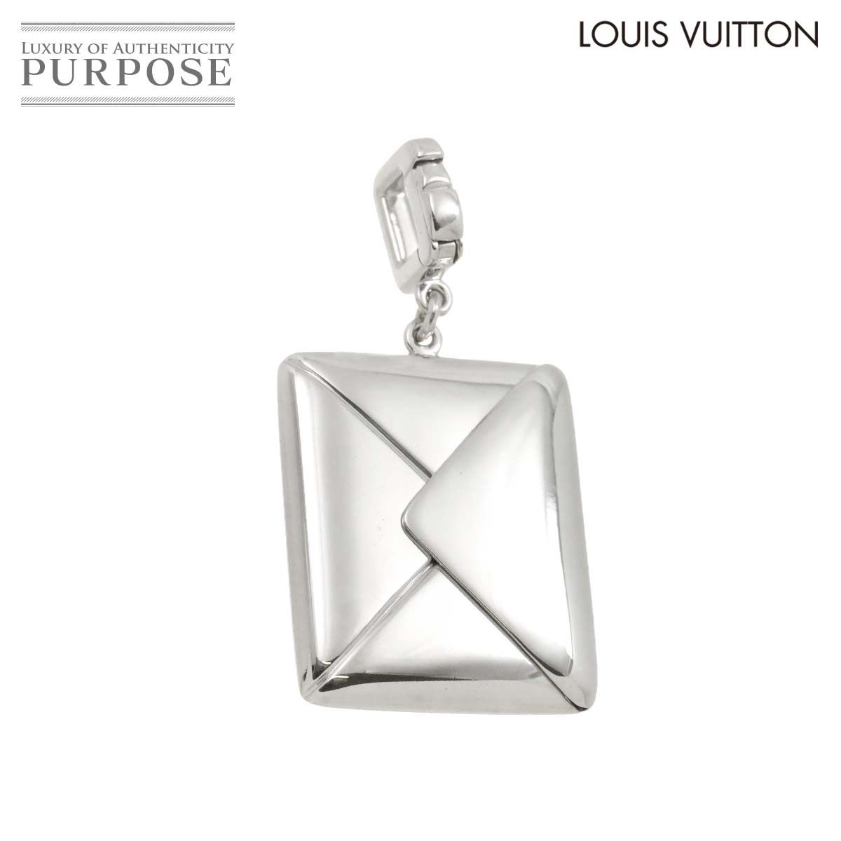 ルイ ヴィトン LOUIS VUITTON レターモチーフ ペンダント トップ K18 WG 750 チャーム Pendant Top 90276452