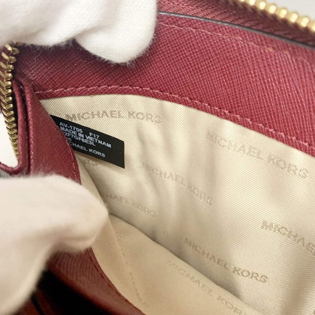 極美品✨】MICHAEL KORS マイケルコース 長財布 ワインレッド - メルカリShops