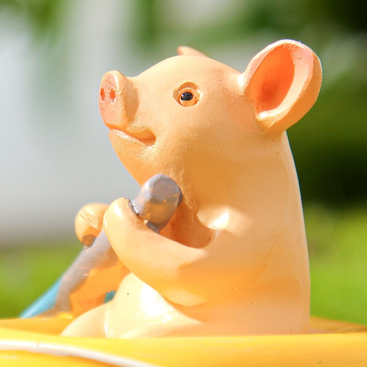 豚の置物 Amazon.co.jp: Forest Decor 木製ブタの置物 小動物の置物 天然