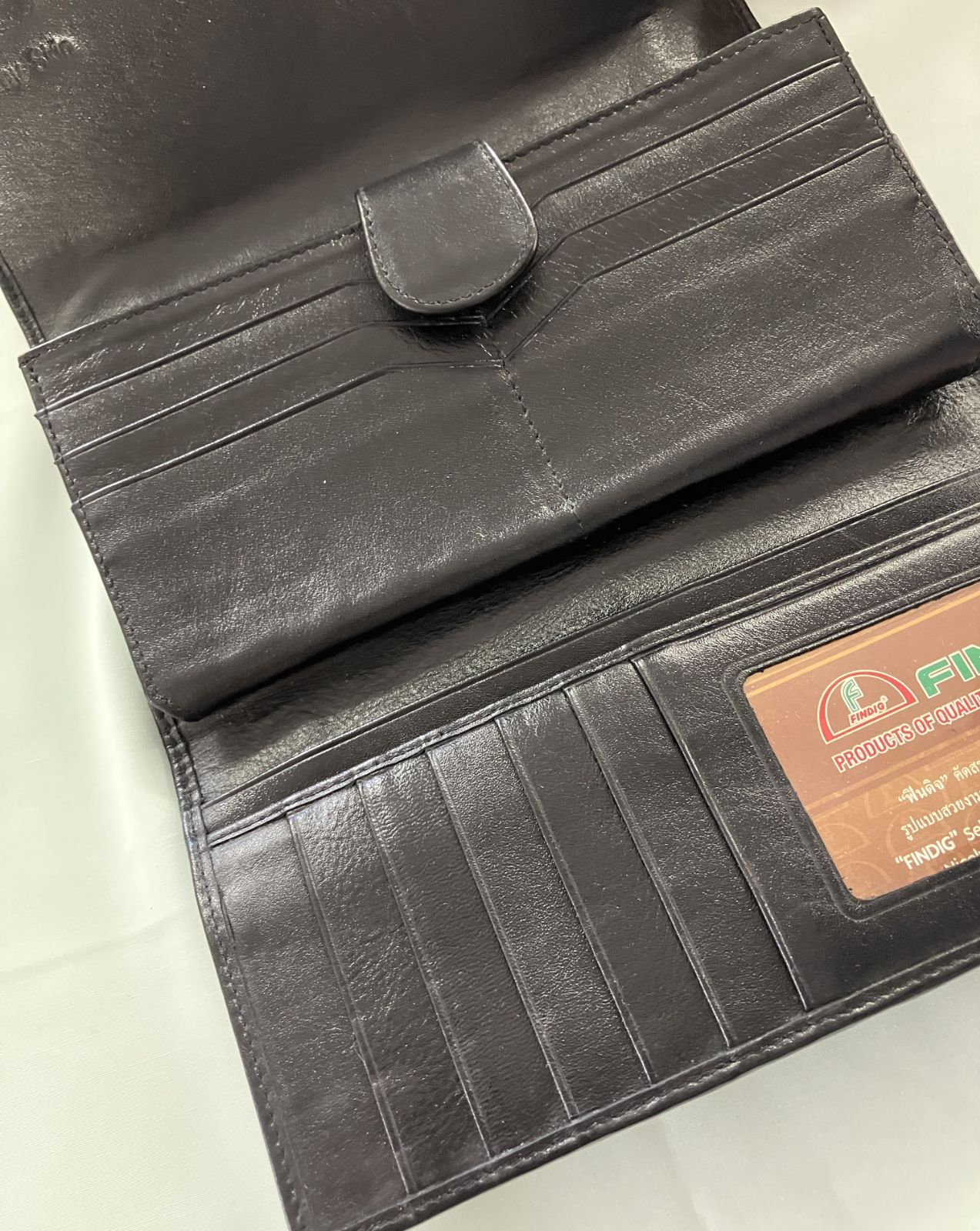 FINDIG 長財布 スティングレイ (エイ革) ブラック レッド グレー 象柄 