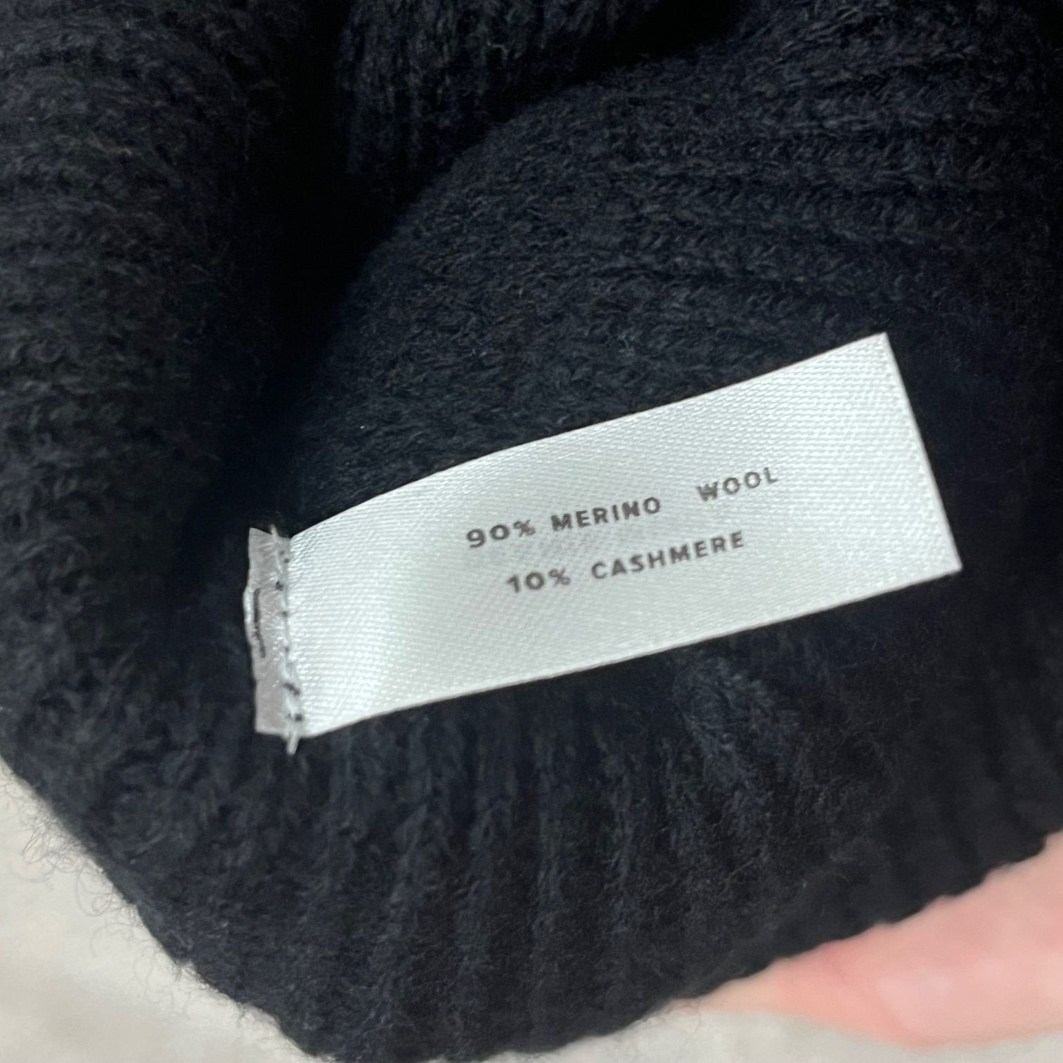 美品 WARREN LOTAS ロゴ 刺繍 カシミヤ ニット帽 ビーニー ウォーレン 