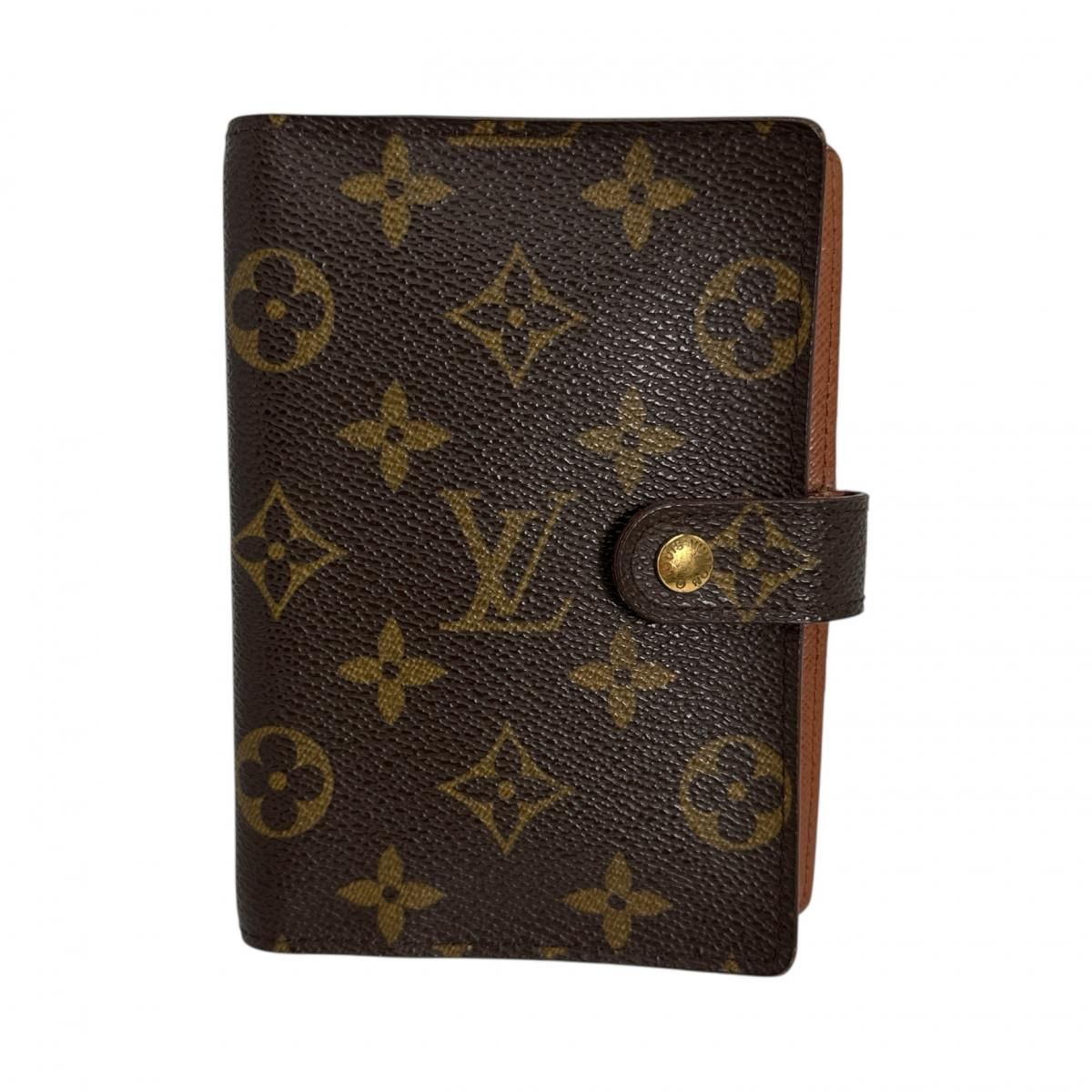 ルイヴィトン R20005 モノグラム 手帳ケース アジェンダPM 手帳カバー LOUIS VUITTON ブラウン