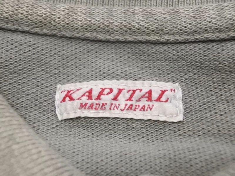 KAPITAL キャピタル ドライ鹿の子 アルパインポロ ポロシャツ カーキ