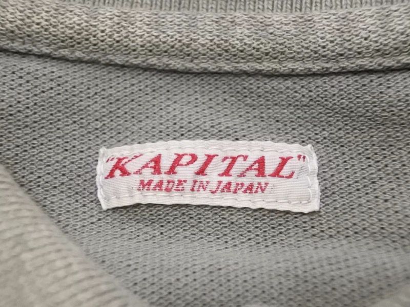 KAPITAL キャピタル ドライ鹿の子 アルパインポロ ポロシャツ カーキ メンズ サイズ3 未使用 N39644