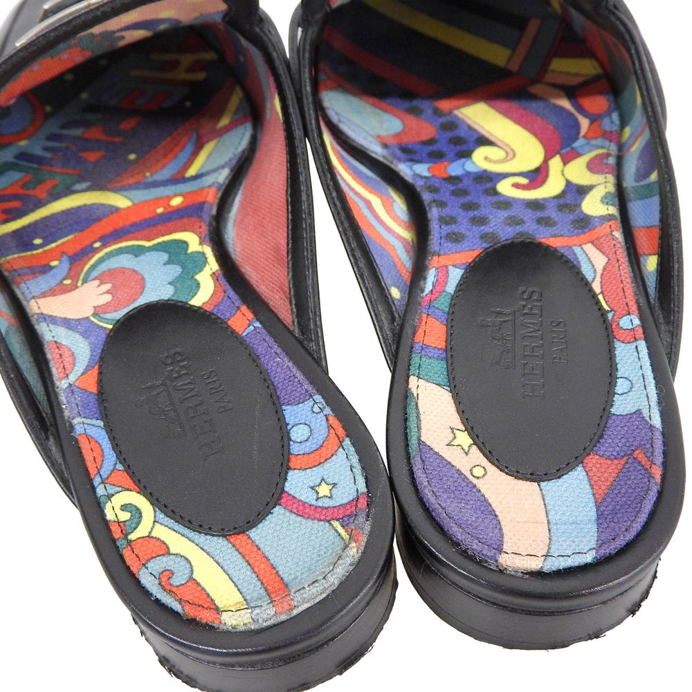 美品　Hermes エルメス　ミュール　オズ　37 ケリー金具 エルメス オズ ミュール HERMES 37 ケリー 金具 スリッポン