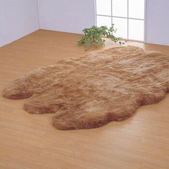 ムートンフリース 長毛タイプ 約140×180cm ゴールド MG00514GL