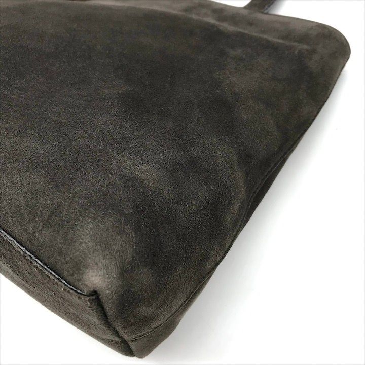 良品 GUCCI グッチ スエード G金具 ハンド トート バッグ ブラウン  