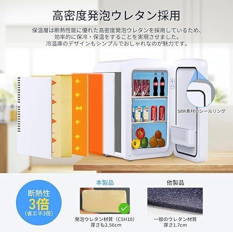 持ち運びOK 小型冷温庫10L 静音省エネ 家庭＆車用ミニ冷蔵庫 【公式通販】