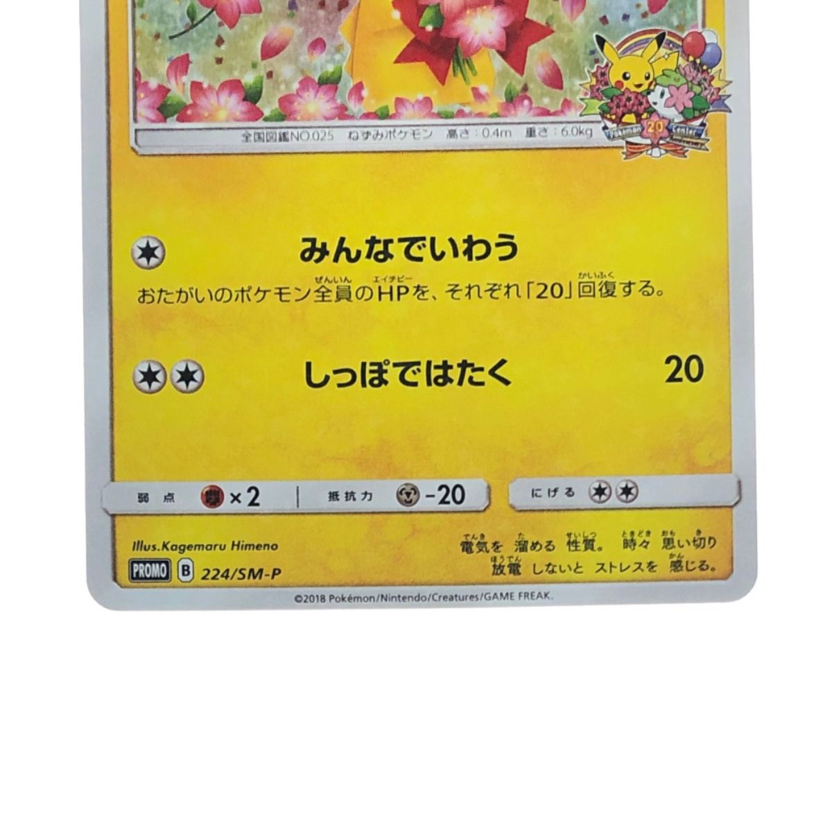 ▽▽ ポケモンカード ピカチュウ 224/SM-P ポケカトレーディングカード ...