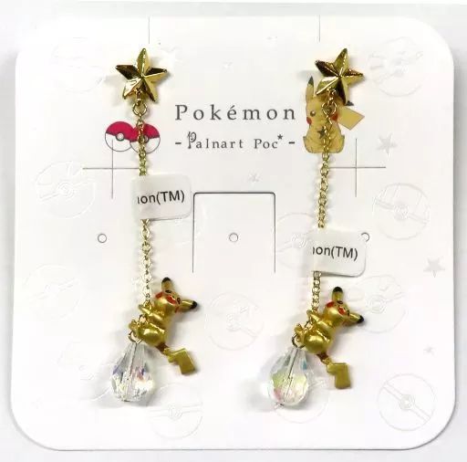 銀製品・指輪・アクセサリー(キャラクター)　ピカチュウぶら下がり ピアス 「ポケットモンスター×Palnart Pocパルナート ポック」 中古】銀製品・指輪・アクセサリー(キャラクター) ピカチュウ